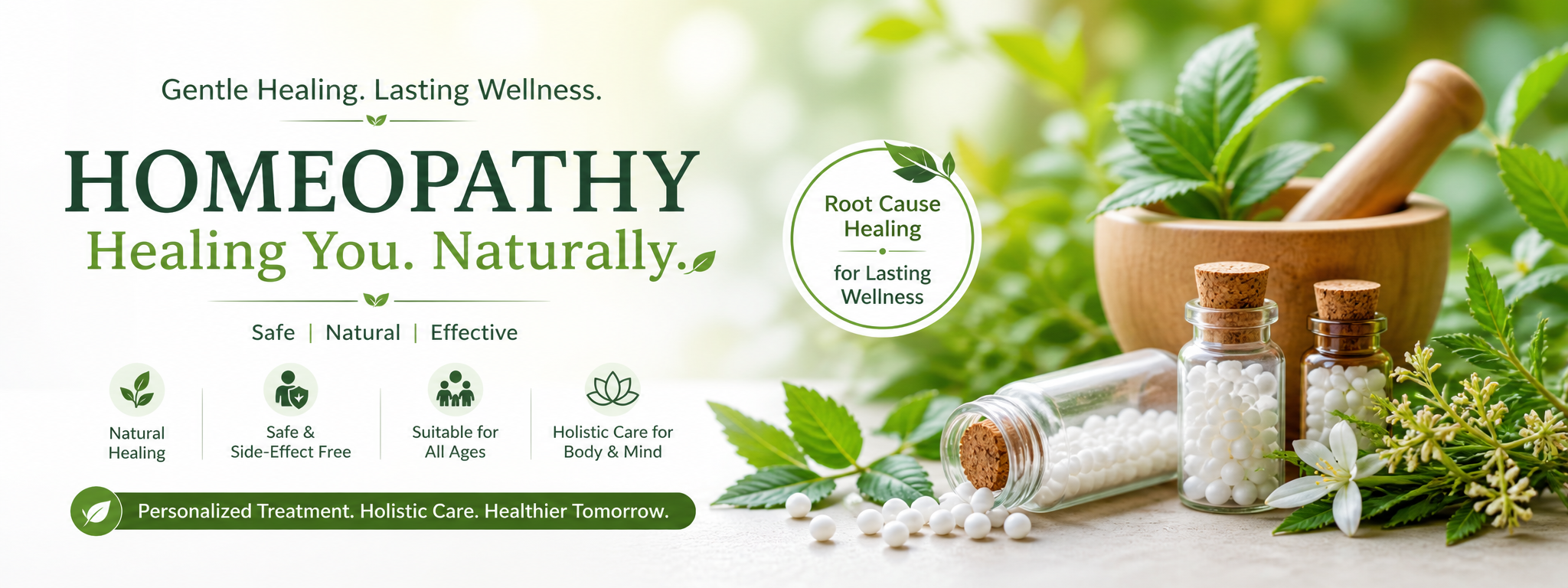 Homeopathy natural healing banner